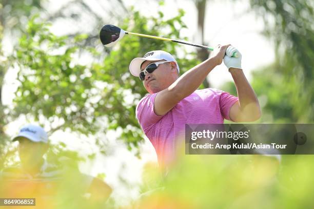 Angelo Que of Philippines pictured during round four of the Macao Open at Macau Golf and Country Club on October 22, 2017 in Macau, Macau.