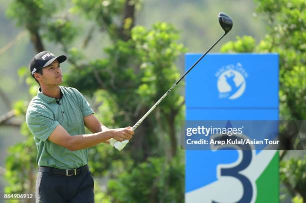 Johannes Veerman of USA pictured during round four of the Macao Open at Macau Golf and Country Club on October 22, 2017 in Macau, Macau.