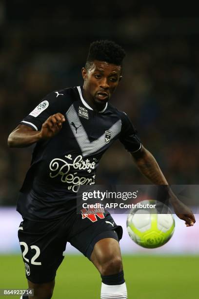 Bordeaux's forward Cafu controls the ball during the French L1 football match between Amiens and Bordeaux on October 21 at the Ocean Stadium, in Le...