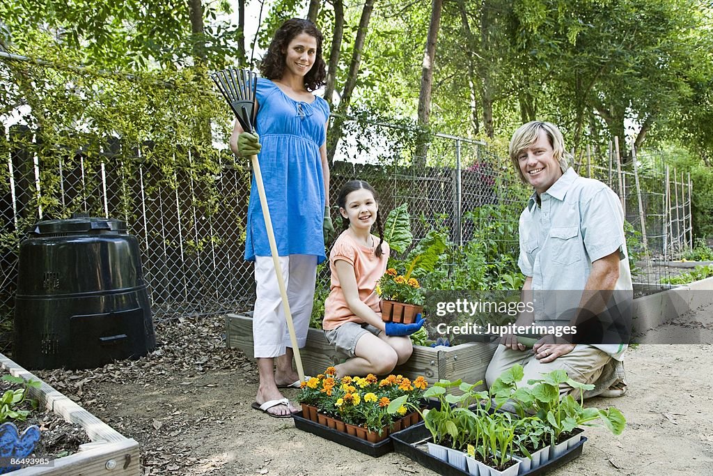 Family gardening