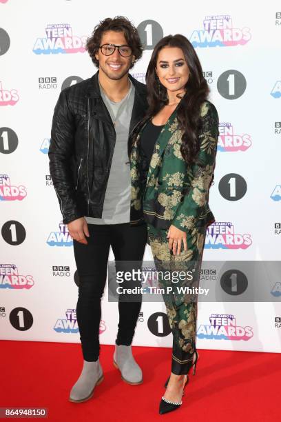 Kem Cetinay and Amber Davies attend the BBC Radio 1 Teen Awards 2017 at Wembley Arena on October 22, 2017 in London, England.