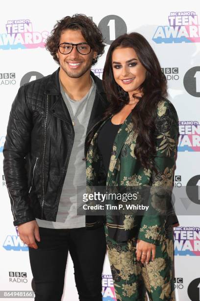 Kem Cetinay and Amber Davies attend the BBC Radio 1 Teen Awards 2017 at Wembley Arena on October 22, 2017 in London, England.
