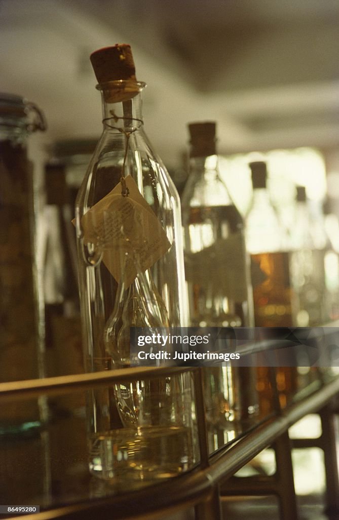 Bottles in bar