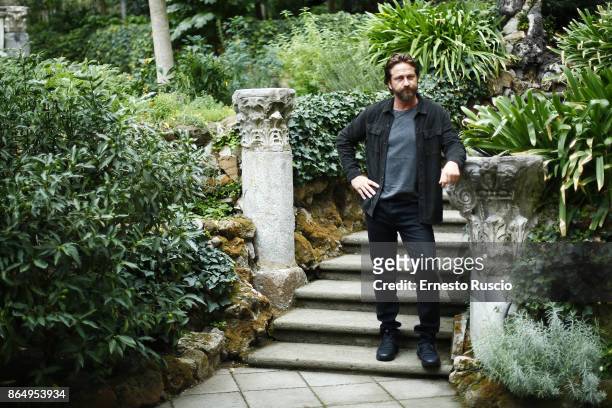 Actor Gerard Butler attends a photocall for Geostorm at Hotel De Russie on October 22, 2017 in Rome, Italy.