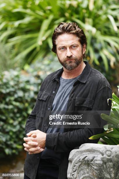Actor Gerard Butler attends a photocall for Geostorm at Hotel De Russie on October 22, 2017 in Rome, Italy.