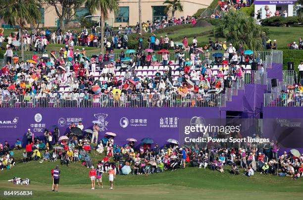 General view of the grandstand on the 18th green during day four of Swinging Skirts LPGA Taiwan Championship on October 22, 2017 in Taipei, Taiwan.