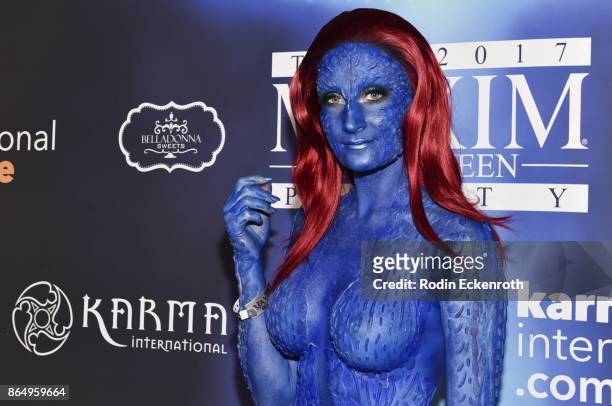 Holly Wolf arrives at the 2017 MAXIM Halloween Party at LA Center Studios on October 21, 2017 in Los Angeles, California.
