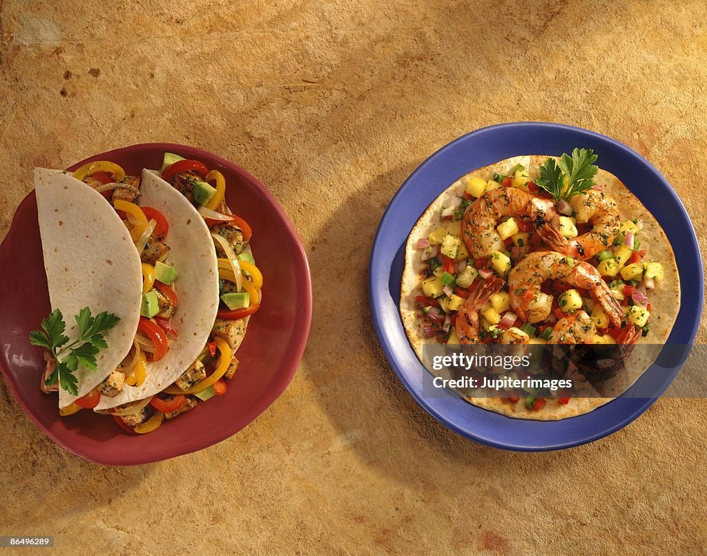 Shrimp fajitas