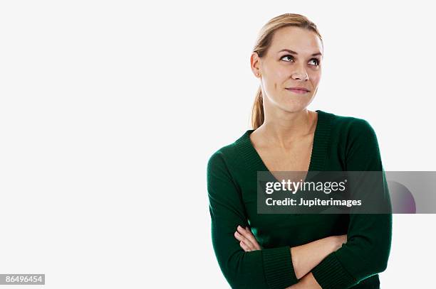 flustered woman - smug stock pictures, royalty-free photos & images