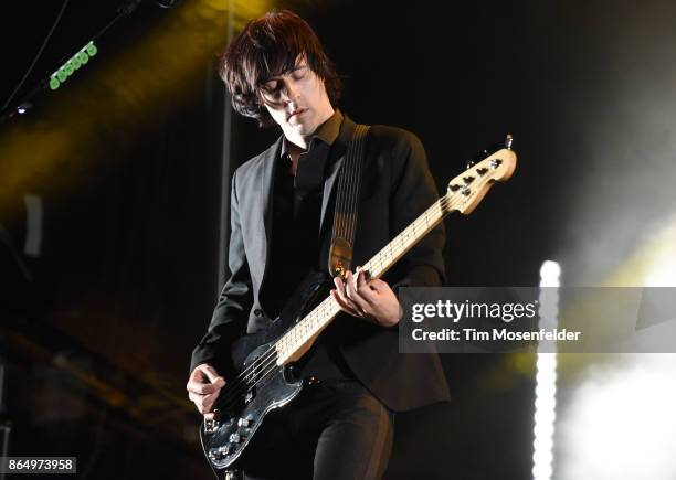 Matt McJunkins of A Perfect Circle performs during the Monster Energy Aftershock Festival at Discovery Park on October 21, 2017 in Sacramento,...