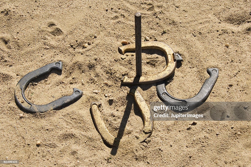 Horseshoes and stake