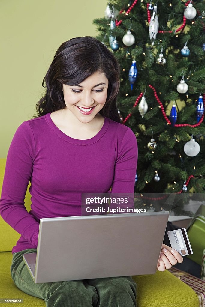 Woman with laptop computer