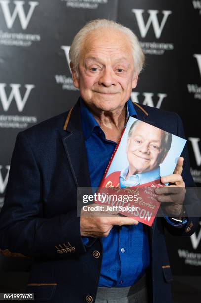 David Jason signs copies of his new book 'Only Fools and Stories' at Waterstones Piccadilly on October 22, 2017 in London, England.