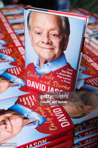 David Jason signs copies of his new book 'Only Fools and Stories' at Waterstones Piccadilly on October 22, 2017 in London, England.