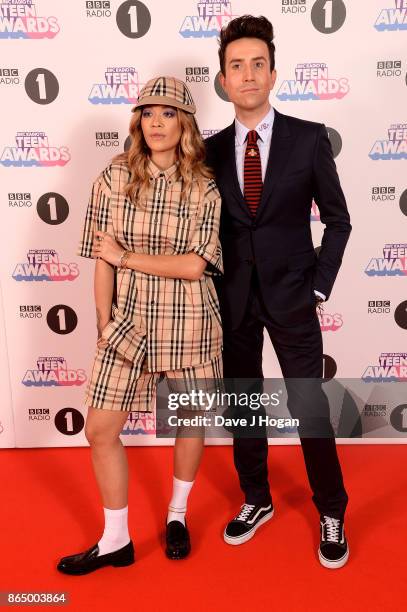 Rita Ora and Nick Grimshaw attend the BBC Radio 1 Teen Awards 2017 at Wembley Arena on October 22, 2017 in London, England.