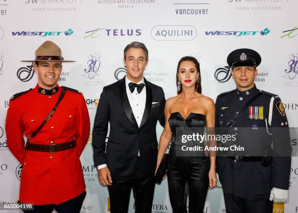 Royal Canadian Mounted Police, Ben Mulroney, Jessica Mulroney and Royal Canadian Mounted Police arrive for the David Foster Foundation Gala at Rogers...