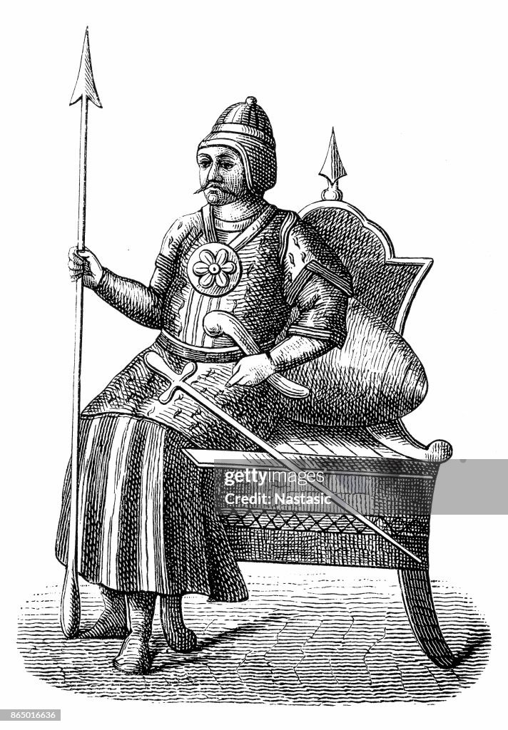Tamerlane, 1336-1405, também conhecido como Temur, Taimur, Timur Lenk, Timur eu Leng, Tamburlaine ou Taimur-e-Lang Mongol-Turkic conquistador, governante do Império Timúrida, 1370-1405. Fundador da dinastia Timúrida