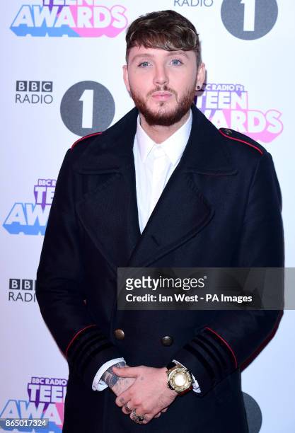 James Arthur attending BBC Radio 1's Teen Awards, at the SSE Arena, Wembley, London