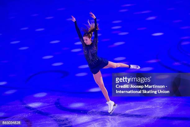 Carolina Kostner of Italy performs in the Gala Exhibition during day three of the ISU Grand Prix of Figure Skating, Rostelecom Cup at Ice Palace...