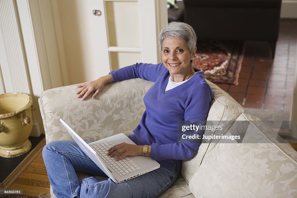 Woman on laptop computer