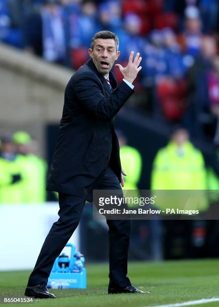 Rangers manager Pedro Caixinha during the Betfred Cup, semi-final match at Hampden Park, Glasgow.