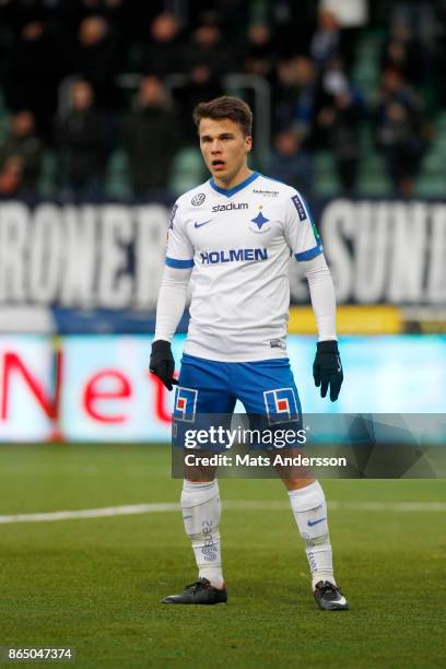 Simon Skrabb of IFK Norrkoping during the Allsvenskan match between GIF Sundsvall and IFK Norrkoping at Idrottsparken on October 22, 2017 in...