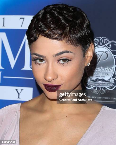 Social Media Personality / DJ Tori Hughes attends the 2017 Maxim Halloween party at Los Angeles Center Studios on October 21, 2017 in Los Angeles,...