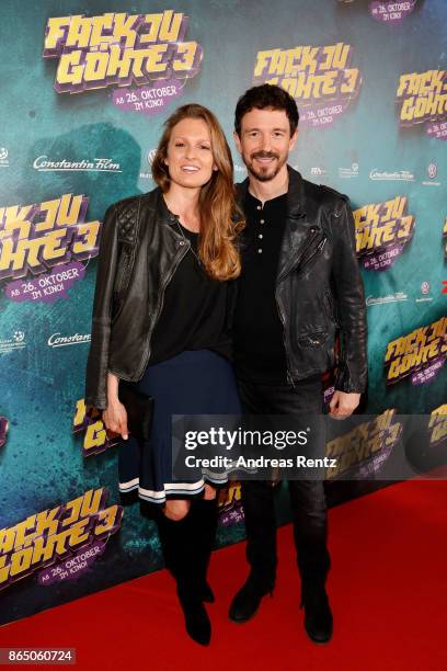 Katrin Berben and Oliver Berben attend the 'Fack ju Goehte 3' premiere at Mathaeser Filmpalast on October 22, 2017 in Munich, Germany.