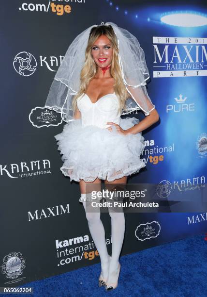 Actress Jasmine Dustin attends the 2017 Maxim Halloween party at Los Angeles Center Studios on October 21, 2017 in Los Angeles, California.