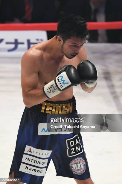 Ryota Murata of Japan looks on during the WBA Middleweight Title Bout at Ryogoku Kokugikan on October 22, 2017 in Tokyo, Japan.