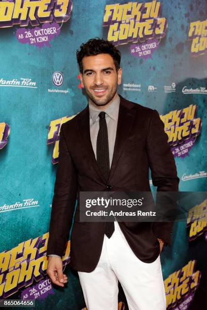 Elyas M'Barek attends the 'Fack ju Goehte 3' premiere at Mathaeser Filmpalast on October 22, 2017 in Munich, Germany.