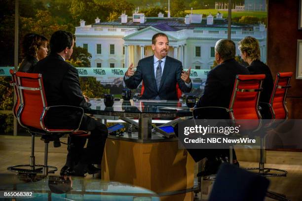 Pictured: Moderator Chuck Todd and roundtable: Robert Costa, National Political Reporter, The Washington Post, Helene Cooper, Pentagon Correspondent,...