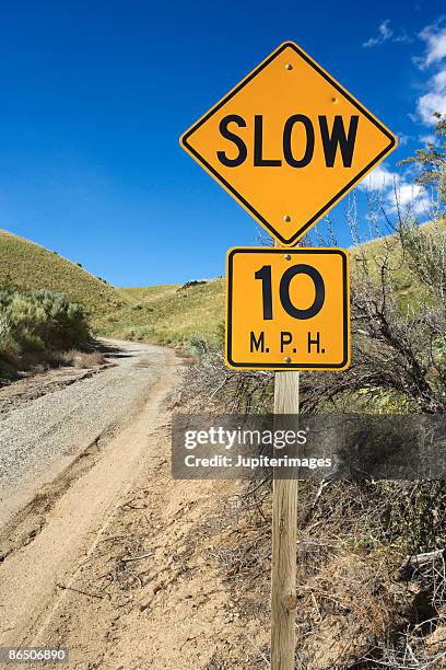 Map. Slow Sign 122 Country Road With Slow Sign Stock Photos, High-Res Pictures, and ...