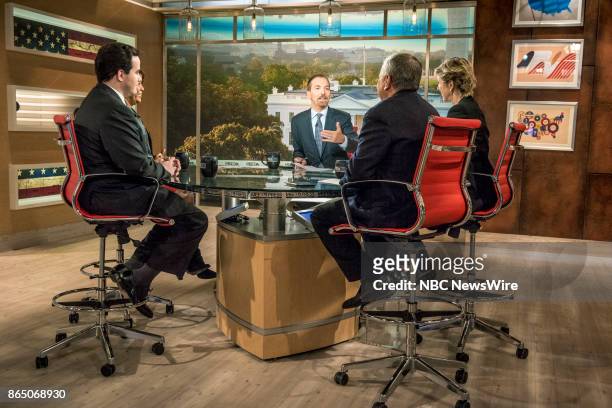 Pictured: Moderator Chuck Todd and roundtable: Robert Costa, National Political Reporter, The Washington Post, Helene Cooper, Pentagon Correspondent,...