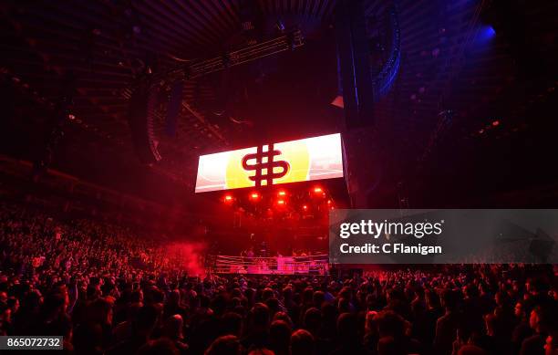 Arcade Fire performs during the ÔInfinite ContentÕ tour at ORACLE Arena on October 21, 2017 in Oakland, California.