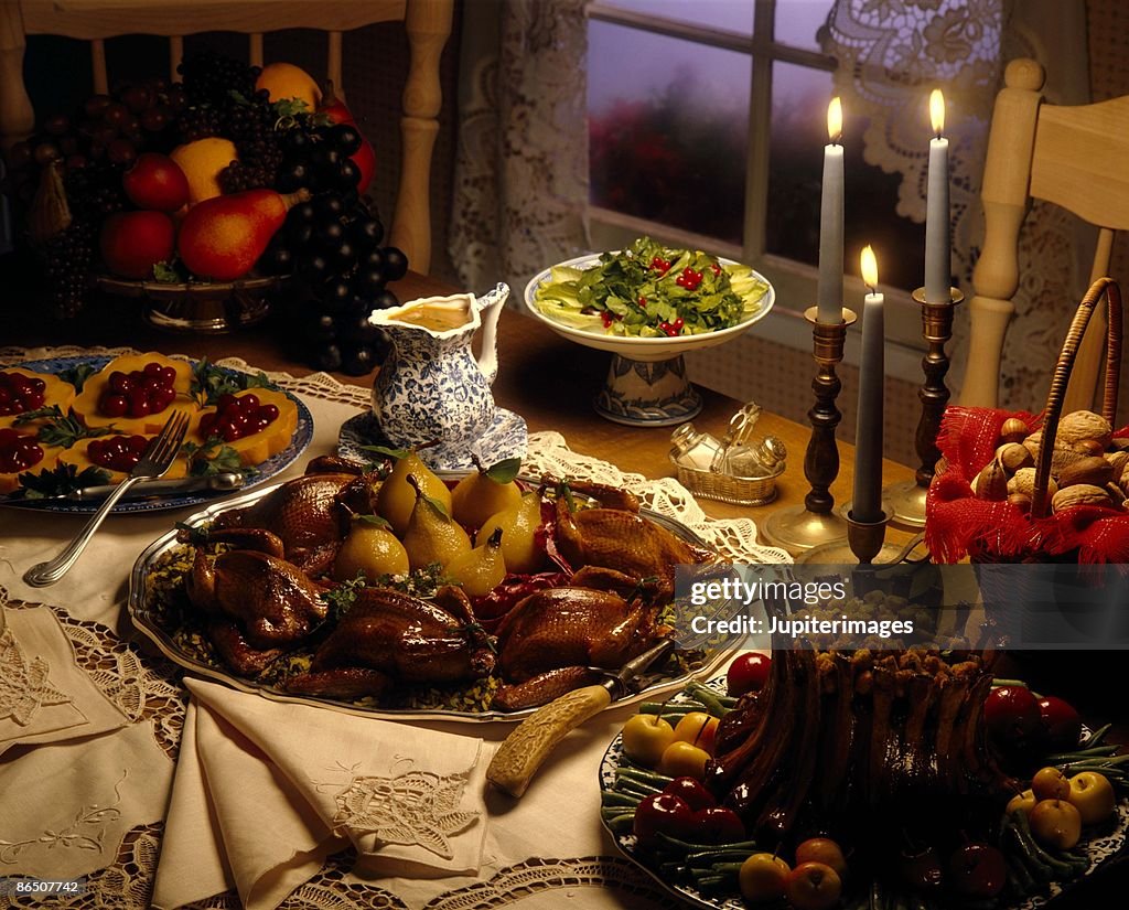 Holiday feast with Cornish game hens