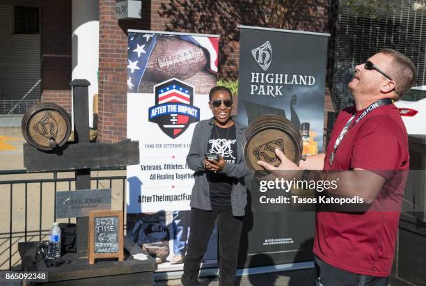 Runners and fans at the Highland Park Whisky Viking Challenge For Charity Benefiting After The Impact Fund on October 22, 2017 in Washington, DC.