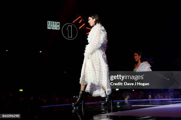 Dua Lipa performs on stage at the BBC Radio 1 Teen Awards 2017 at Wembley Arena on October 22, 2017 in London, England.