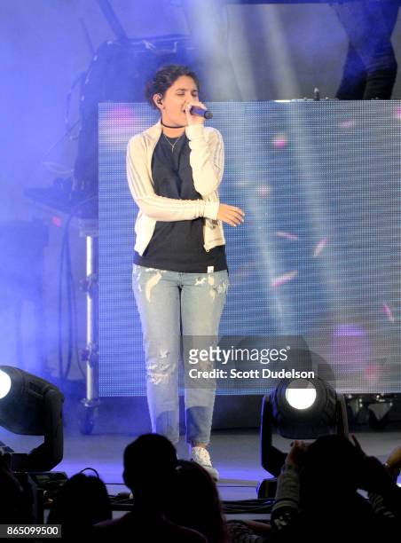 Singer Alessia Cara performs onstage during the 5th annual "We Can Survive" benefit concert presented by CBS Radio at the Hollywood Bowl on October...