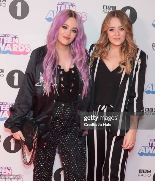 Lucy Connell and Lydia Connell attends the BBC Radio 1 Teen Awards 2017 at Wembley Arena on October 22, 2017 in London, England.