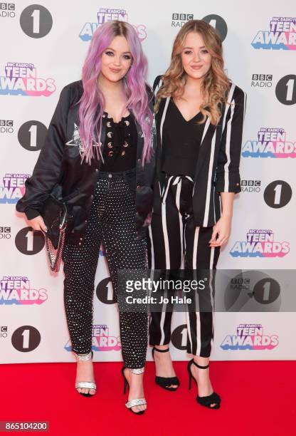 Lucy Connell and Lydia Connell attends the BBC Radio 1 Teen Awards 2017 at Wembley Arena on October 22, 2017 in London, England.