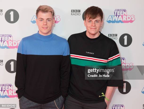 Niki Albon and Sammy Albon attends the BBC Radio 1 Teen Awards 2017 at Wembley Arena on October 22, 2017 in London, England.