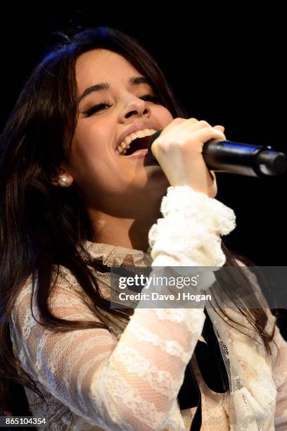 Camila Cabello performs on stage at the BBC Radio 1 Teen Awards 2017 at Wembley Arena on October 22, 2017 in London, England.