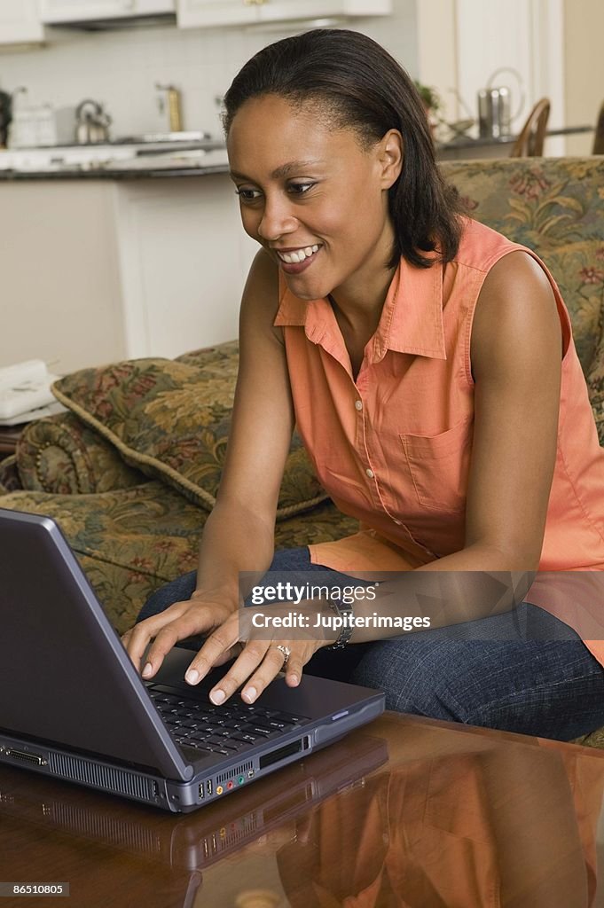 Woman with a laptop computer