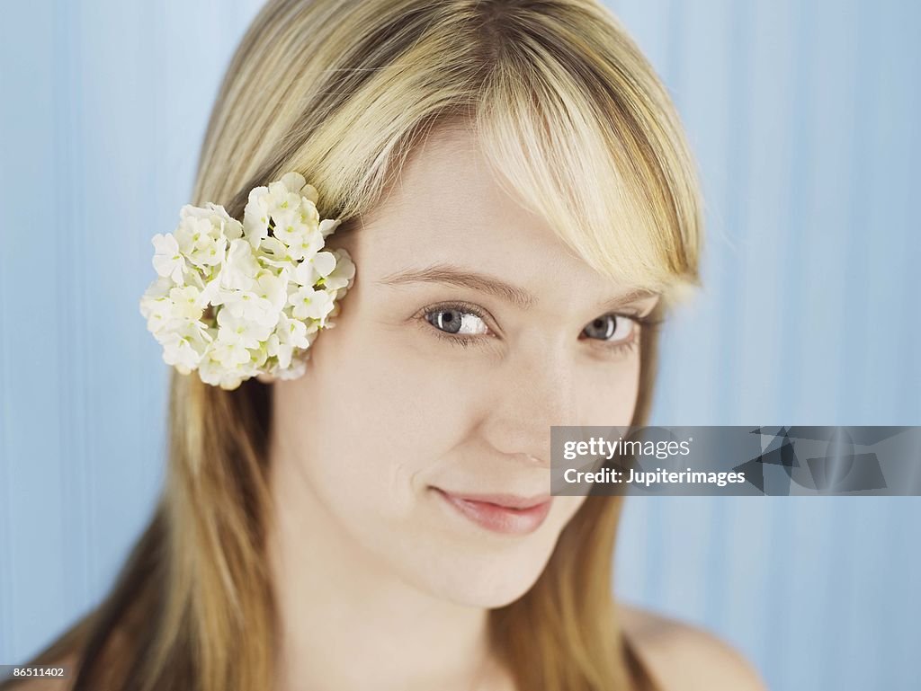 Woman with a flower