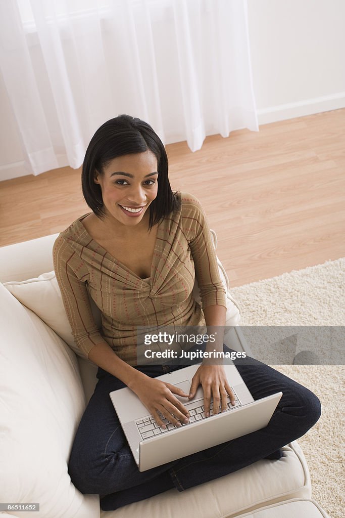Woamn Computer Woman On Laptop Computer High-Res Stock Photo - Getty Images