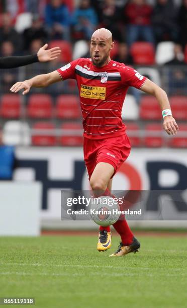 Daniel Brueckner of Erfurt during the 3.Liga match between FC Rot-Weiss Erfurt and Hallescher FC at Arena Erfurt on October 21, 2017 in Erfurt,...