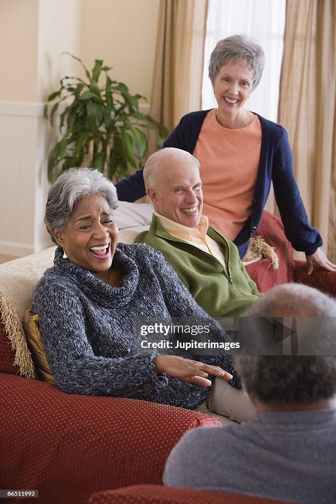 Friends laughing together