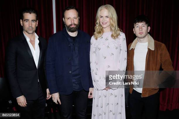 Actor Colin Farrell, writer, director and producer Yorgos Lanthimos, actress Nicole Kidman and actor Barry Keoghan attend The Academy of Motion...
