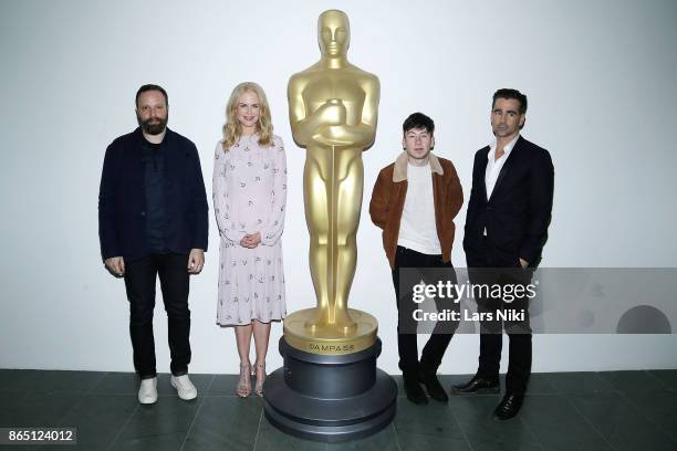 Writer, director and producer Yorgos Lanthimos, actress Nicole Kidman, actor Barry Keoghan and actor Colin Farrell attend The Academy of Motion...